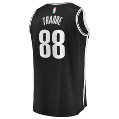 Nolan Traoré Brooklyn Nets Youth Fast Break Replica Jersey Black Icon Edition - Fanatics