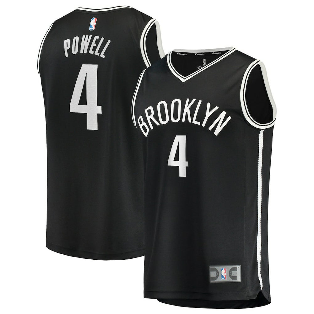 Drake Powell Brooklyn Nets Youth Fast Break Replica Jersey Black Icon Edition - Fanatics