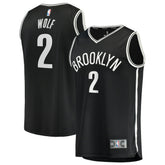 Daniel Wolf Brooklyn Nets Fast Break Replica Jersey Black Icon Edition - Fanatics