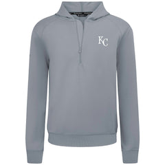 Kansas City Royals Levelwear Technic Insignia Quarter-Zip Hoodie - Gray Hoodies