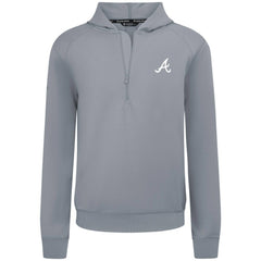 Atlanta Braves Levelwear Technic Insignia Quarter-Zip Hoodie - Gray Hoodies