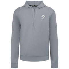 Philadelphia Phillies Levelwear Technic Insignia Quarter-Zip Hoodie - Gray Hoodies