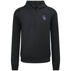 Colorado Rockies Levelwear Technic Insignia Quarter-Zip Hoodie - Black Hoodies