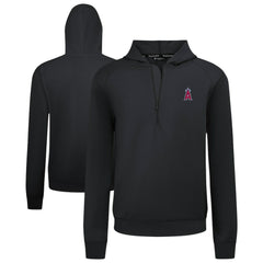 Los Angeles Angels Levelwear Technic Insignia Quarter-Zip Hoodie - Black Hoodies