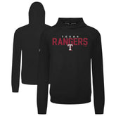 Texas Rangers Levelwear Mandate Carve Tri-Blend Hoodie - Black Hoodies