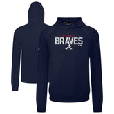 Atlanta Braves Levelwear Mandate Carve Tri-Blend Hoodie - Navy Hoodies