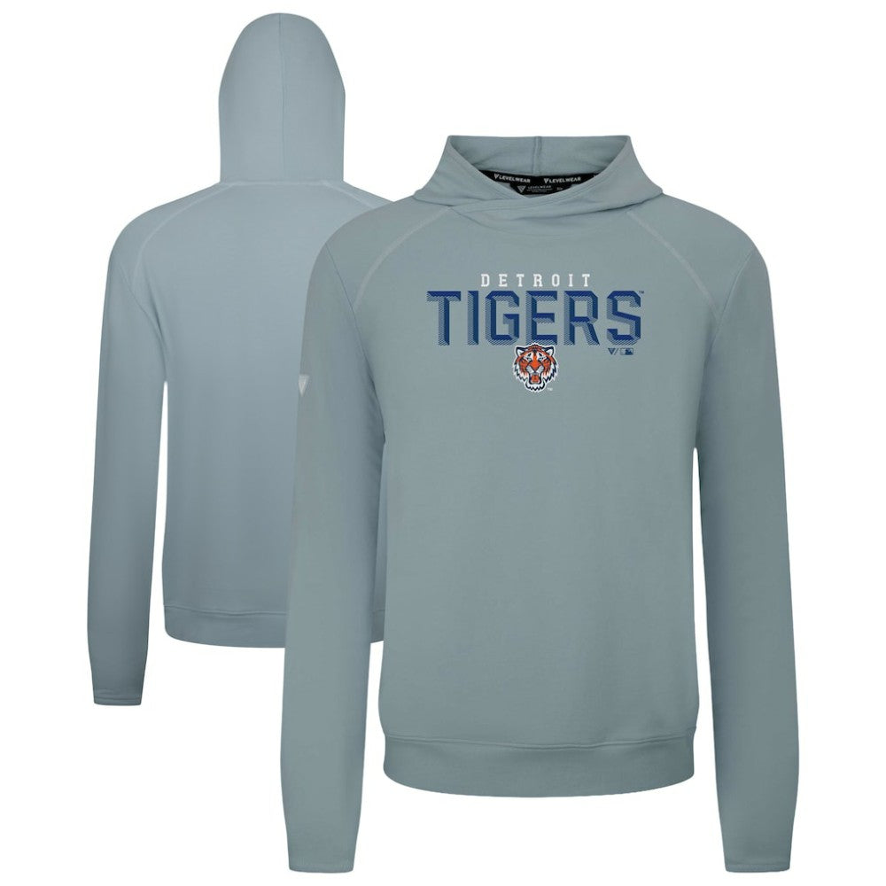 Detroit Tigers Levelwear Mandate Carve Tri-Blend Hoodie - Gray Hoodies