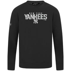 New York Yankees Levelwear Mandate Carve Tri-Blend Sweatshirt - Black Sweatshirts
