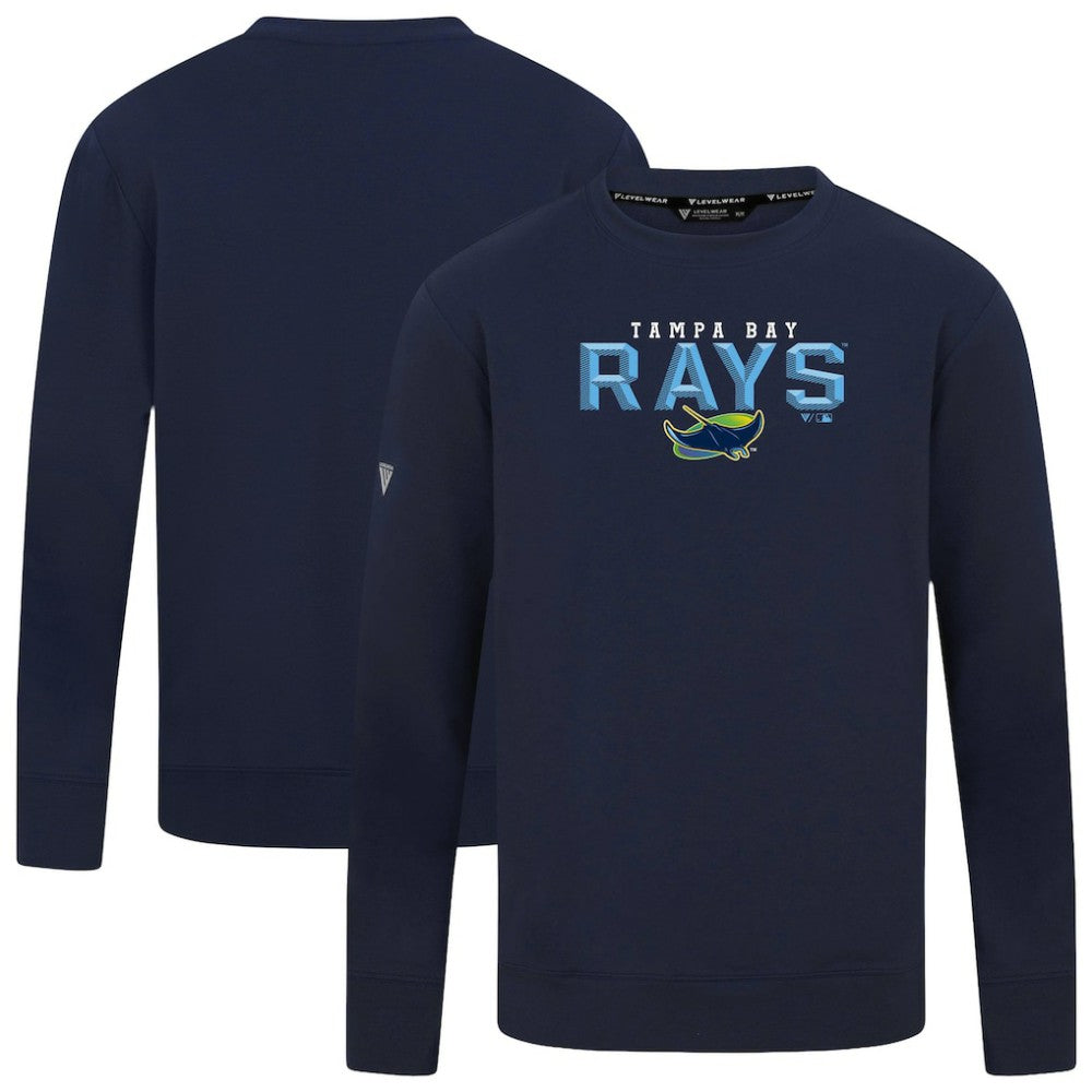 Tampa Bay Rays Levelwear Mandate Carve Tri-Blend Sweatshirt - Navy Sweatshirts