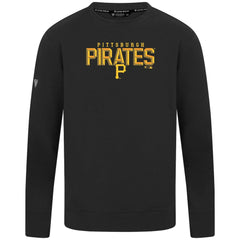 Pittsburgh Pirates Levelwear Mandate Carve Tri-Blend Sweatshirt - Black Sweatshirts