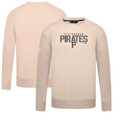 Pittsburgh Pirates Levelwear Mandate Carve Tri-Blend Sweatshirt - Khaki Sweatshirts
