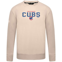 Chicago Cubs Levelwear Mandate Carve Tri-Blend Sweatshirt - Khaki Sweatshirts