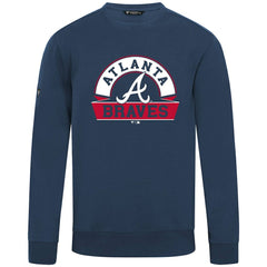 Atlanta Braves Levelwear Zane Banner Arch Sweatshirt - Navy Sweatshirts