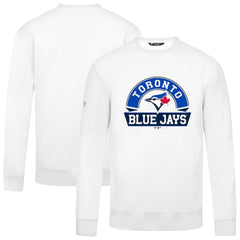 Toronto Blue Jays Levelwear Zane Banner Arch Sweatshirt - White Sweatshirts