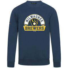Milwaukee Brewers Levelwear Zane Banner Arch Sweatshirt - Navy Sweatshirts