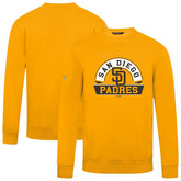 San Diego Padres Levelwear Zane Banner Arch Sweatshirt - Gold Sweatshirts