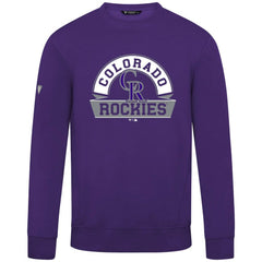 Colorado Rockies Levelwear Zane Banner Arch Sweatshirt - Purple Sweatshirts