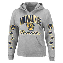 Milwaukee Brewers '47 Women's Plus Size Starry Eye Hoodie - Heather Gray Hoodies