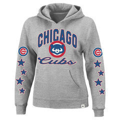 Chicago Cubs '47 Women's Plus Size Starry Eye Hoodie - Heather Gray Hoodies
