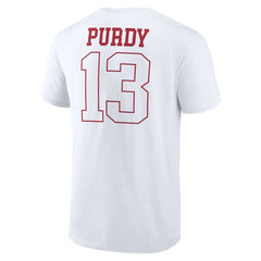 Brock Purdy San Francisco 49ers Outline Player T-Shirt - White T-shirts