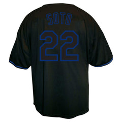 Juan Soto New York Mets Profile Big & Tall Pop Fashion Jersey - Black Jerseys