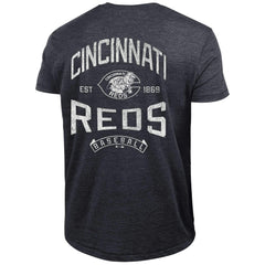 Cincinnati Reds Champion Vintage 3-Hit Tri-Blend T-Shirt - Black T-shirts