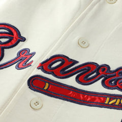 Atlanta Braves Profile Big & Tall Two-Color Fashion Jersey - Cream/Navy Jerseys