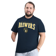 Milwaukee Brewers G-III Sports by Carl Banks Adaptive Classic Team Spirit T-Shirt - Navy T-shirts