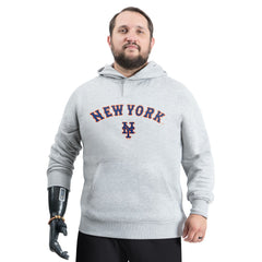 New York Mets G-III Sports by Carl Banks Adaptive Lockup Fleece Hoodie - Gray Hoodies