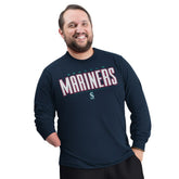 Seattle Mariners G-III Sports by Carl Banks Adaptive Long Sleeve T-Shirt - Navy T-shirts