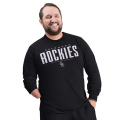 Colorado Rockies G-III Sports by Carl Banks Adaptive Long Sleeve T-Shirt - Black T-shirts