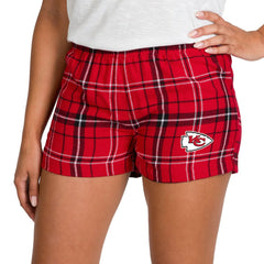Kansas City Chiefs Concepts Sport Women's Ultimate Flannel Shorts - Red/Black Shorts