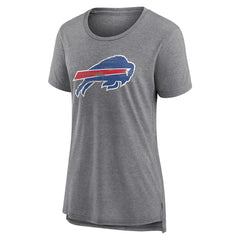 Buffalo Bills Women's Heritage Custom Name & Number Tri-Blend T-Shirt - Gray T-shirts