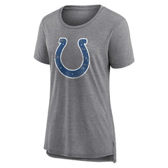 Indianapolis Colts Women's Heritage Custom Name & Number Tri-Blend T-Shirt - Gray T-shirts