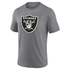 Las Vegas Raiders Heritage Custom Name & Number Tri-Blend T-Shirt - Gray T-shirts
