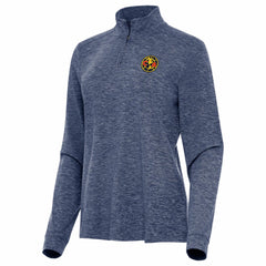 Club America Antigua Women's Master Quarter-Zip Pullover Heather Navy