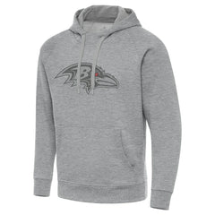 Baltimore Ravens Antigua Victory Hoodie - Heather Gray Hoodies