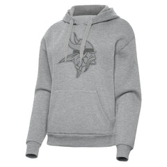 Minnesota Vikings Antigua Women's Victory Hoodie - Heather Gray Hoodies