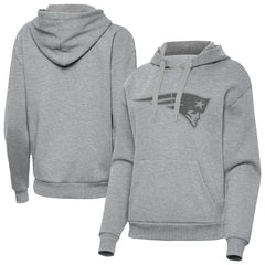 New England Patriots Antigua Women's Victory Hoodie - Heather Gray Hoodies