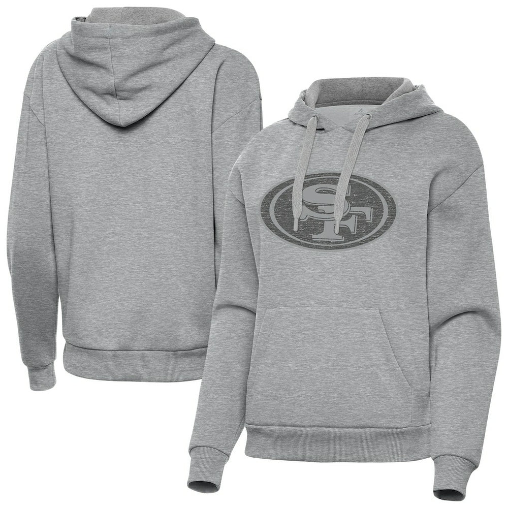 San Francisco 49ers Antigua Women's Victory Hoodie - Heather Gray Hoodies