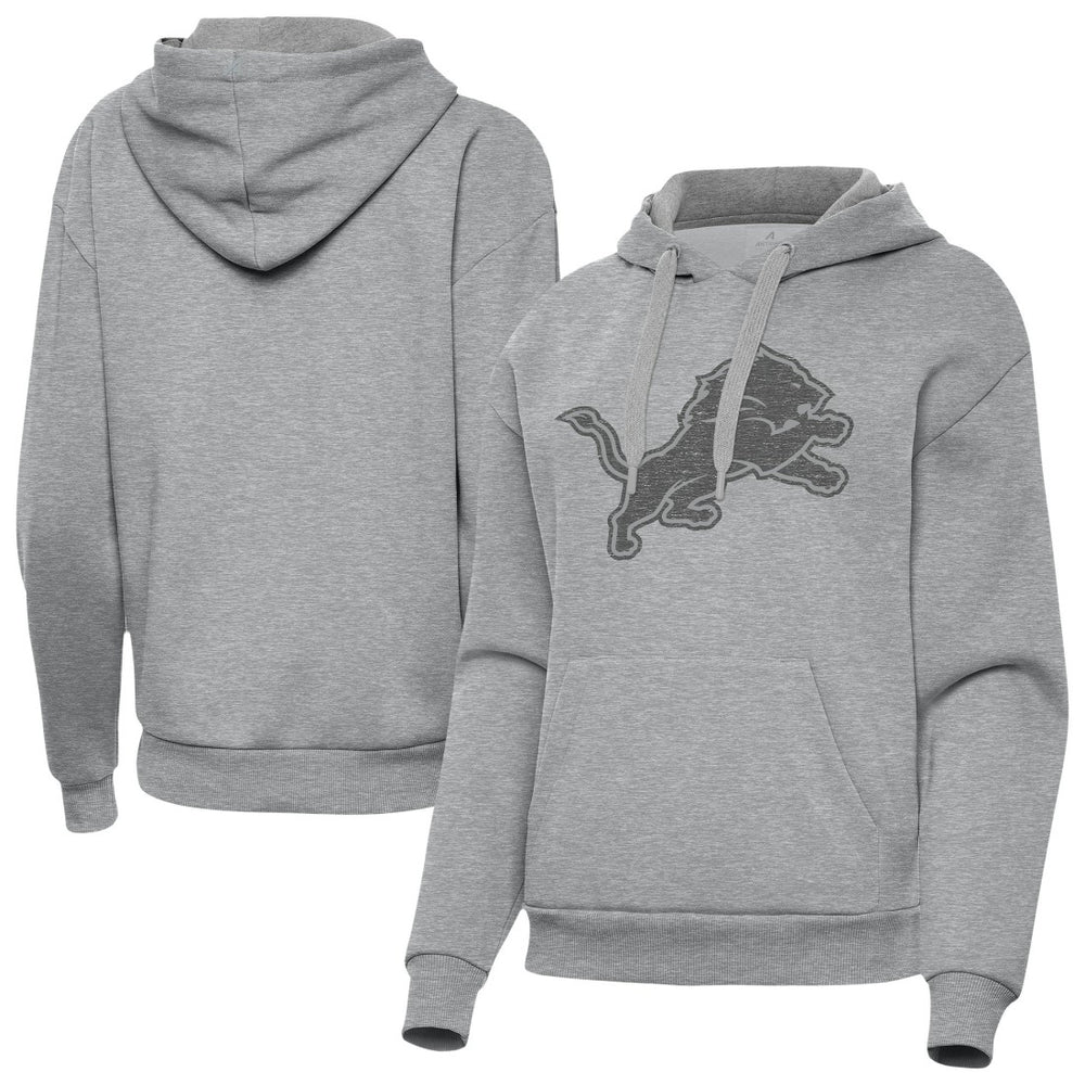 Detroit Lions Antigua Women's Victory Hoodie - Heather Gray Hoodies