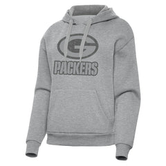 Green Bay Packers Antigua Women's Victory Hoodie - Heather Gray Hoodies
