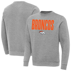 Denver Broncos Antigua Victory Sweatshirt - Heather Gray Sweatshirts