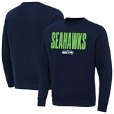 Seattle Seahawks Antigua Victory Sweatshirt - Navy Sweatshirts