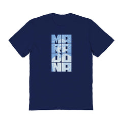 Diego Maradona Argentina National Team Vive La Fete Women's Portrait T-Shirt Navy