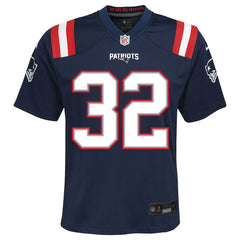 TreVeyon Henderson New England Patriots Youth Team Game Jersey - Navy Jerseys