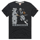 Bo Jackson Las Vegas Raiders Homage Unisex Retired Player Classic Caricature T-Shirt - Charcoal T-shirts