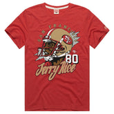 Jerry Rice San Francisco 49ers Homage Unisex Retired Player Classic Caricature T-Shirt - Scarlet T-shirts