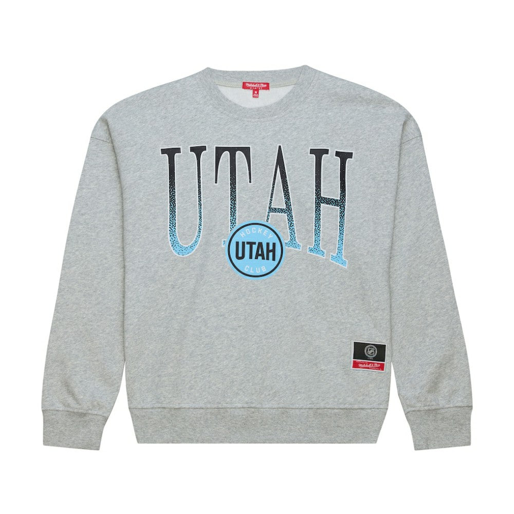 Utah Mammoth Mitchell & Ness Women's Hockey Night Sweatshirt - Heather Gray | US 203403315