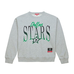 Dallas Stars Mitchell & Ness Women's Hockey Night Sweatshirt - Heather Gray | US 203403320